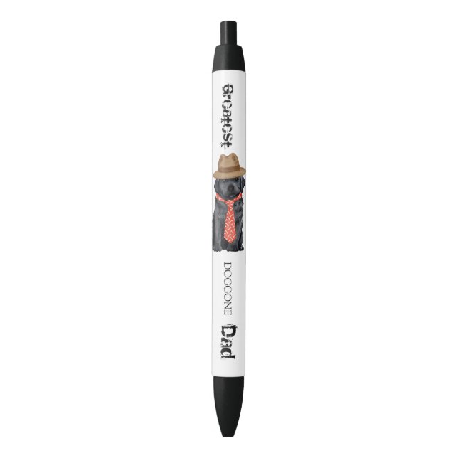 Black Lab Dad Black Ink Pen (Front Vertical)