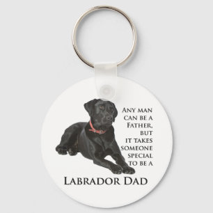 Black Lab Dad Keychain