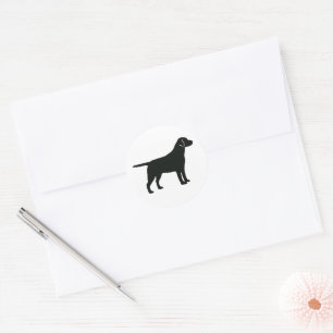 Black Lab Dog Classic Round Sticker