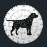 Black Lab Dog Dartboard<br><div class="desc">Black Lab Dog - A cute black lab dog design!</div>