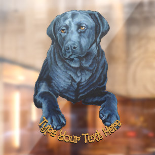 Black Lab Dog Decal Custom Dog Art Window Cling
