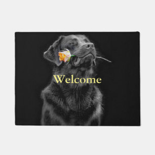 Black Lab Dog Doormat