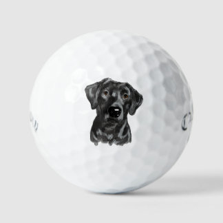 Black Lab Dog Golf Balls