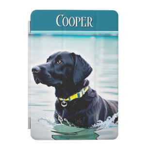 Black Lab Dog in Water iPad Mini Cover