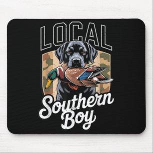 Black Lab Dog Local Southern Boy Camo Duck Hunting Mouse Mat