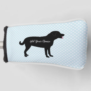 Black Lab Dog Personalised Name Golf Head Cover