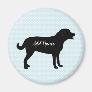 Black Lab Dog Personalised Name Magnet