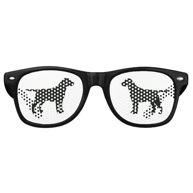 Black Lab Dog Retro Sunglasses (Front)