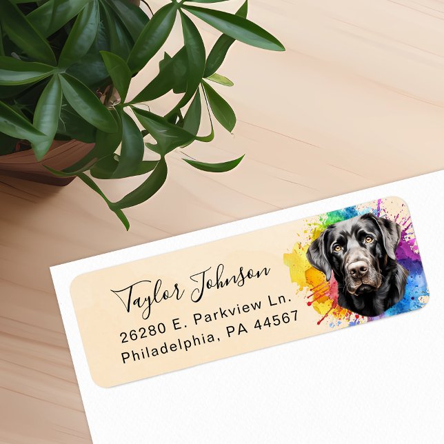 Black Lab Dog Return Address Label (Creator Uploaded)