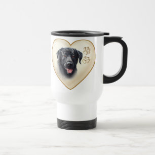Black Lab Dog Travel Coffee Mug Cup