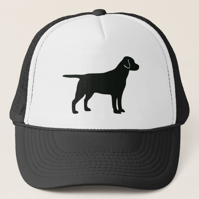 Black Lab Dog Trucker Hat (Front)