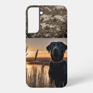 Black Lab Duck Hunting Marsh Camo Outdoors Dog Samsung Galaxy Case