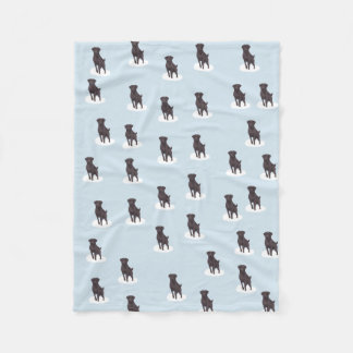 Black Lab Fleece Blanket