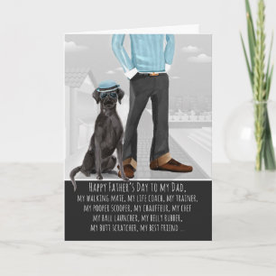 Black Lab from the Dog Father's Day Funny Card