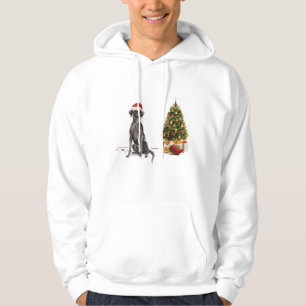 Black Lab Funny Christmas Dog and Tree Hoodie