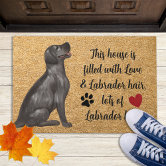 Black Lab Funny Dog Rustic Coir Entry Labrador Doormat Zazzle