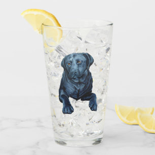 Black Lab Glass Labrador Retriever Glass Custom