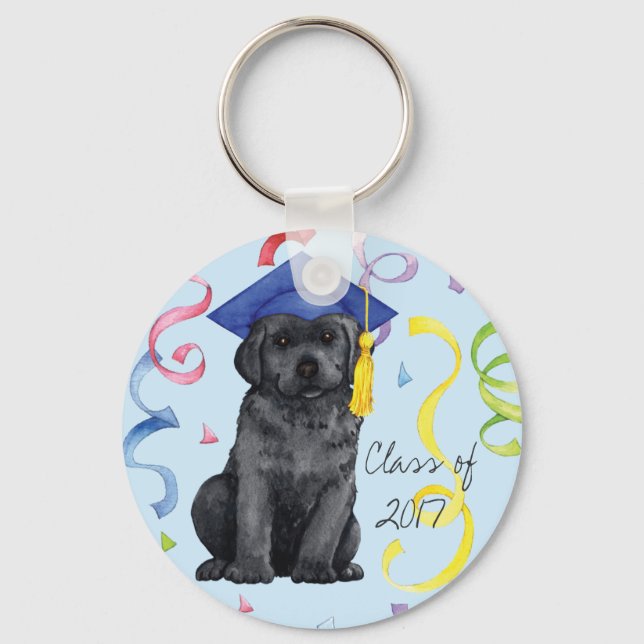 Black Lab Graduate Key Ring (Front)