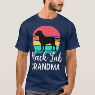 Black Lab Grandma Labrador Retriever Retro T-Shirt