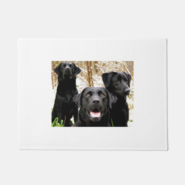 black lab group doormat (Front)