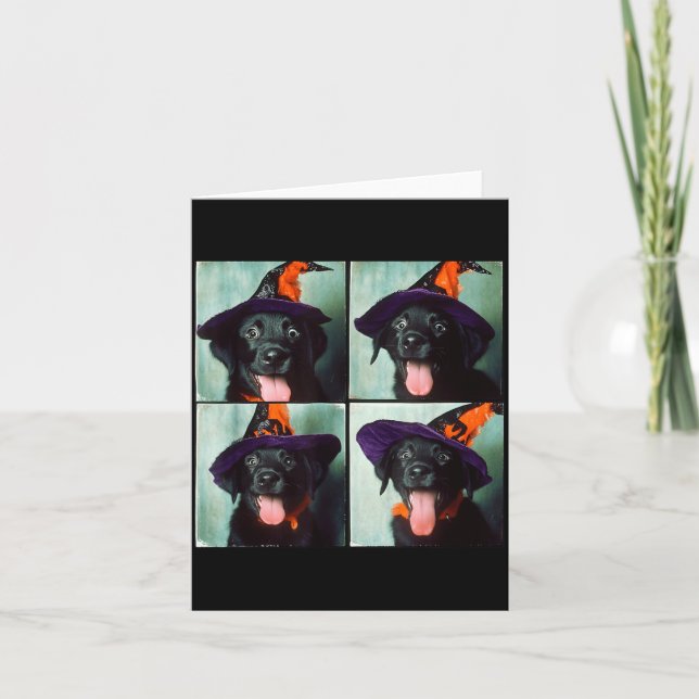 Black Lab Halloween Card (Front)
