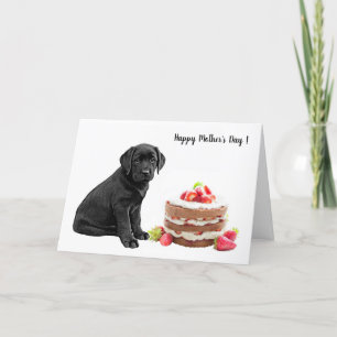 Black Lab Happy Mother's Day - Dog Mom Card