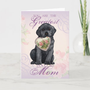 Black Lab Heart Mum Card