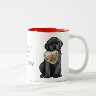 Black Lab Heart Mum Two-Tone Coffee Mug