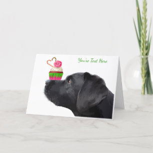 Black Lab I Love You Card - Dog I Love You