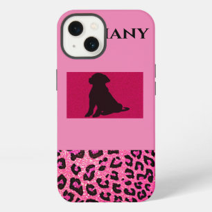 Black Lab iPhone/iPad case with personalised name.