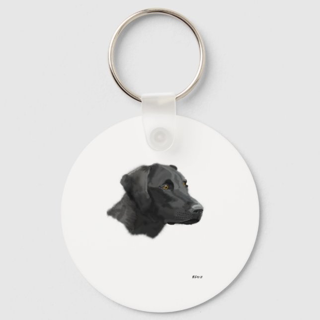 Black Lab Key Ring (Front)