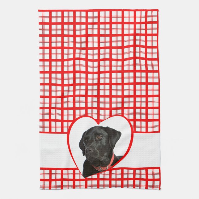 Black Lab Kitchen Towel (Vertical)