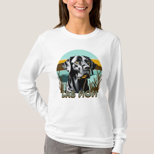 Black Lab | Lab Mum Dog Lover T-Shirt (Front)