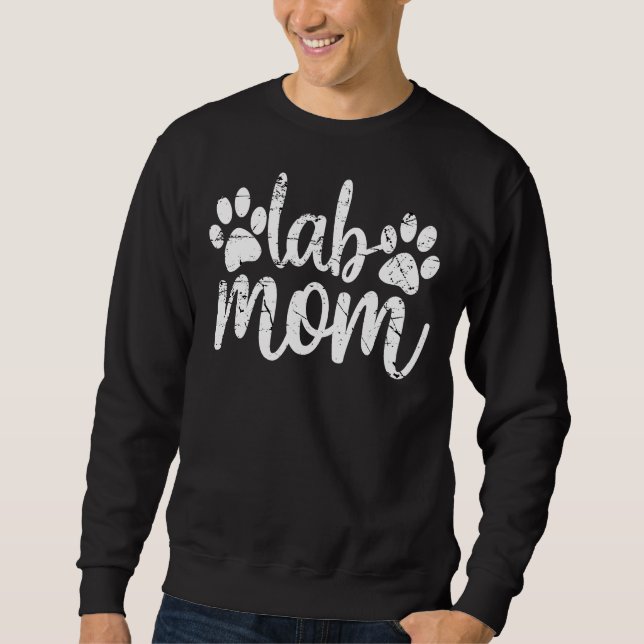 Black Lab Lab Mum Fitted Sweatshirt (Front)
