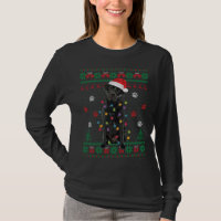 Black Lab Labrador Christmas Lights Santa Dog Love
