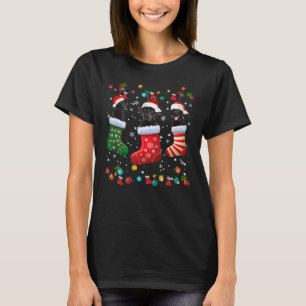 Black Lab Labrador Christmas Socks Xmas Pajama Dog T-Shirt