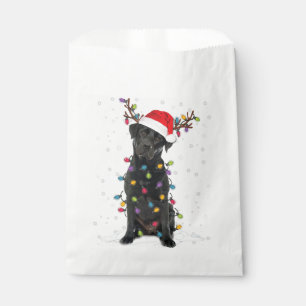 Black Lab Labrador Christmas Tree Light Pajama Dog Favour Bags