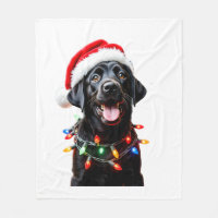 Black Lab Labrador Christmas Tree Light Pajama Dog