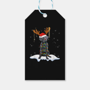 Black Lab Labrador Christmas Tree Light Pajama Dog Gift Tags