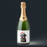 Black Lab Labrador Christmas Tree Light Pajama Dog Sparkling Wine Label<br><div class="desc">Black Lab Labrador Christmas Tree Light Pajama Dog Xmas T-Shirt for Men Women Kids</div>