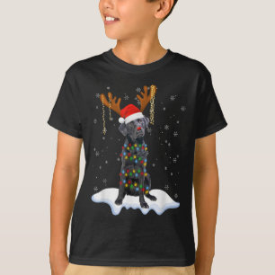 Black Lab Labrador Christmas Tree Light Pajama Dog T-Shirt