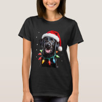 Black Lab Labrador Christmas Tree Light Pajama Dog