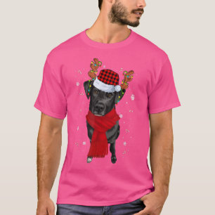 Black Lab Labrador Christmas Tree Light Pajama Dog T-Shirt