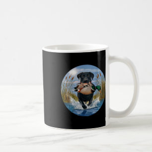 Black Lab Labrador Hunting Ducks Waterfowl Yellow Coffee Mug