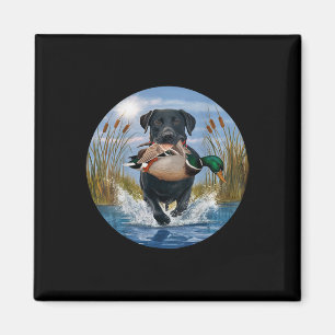 Black Lab Labrador Hunting Ducks Waterfowl Yellow  Magnet