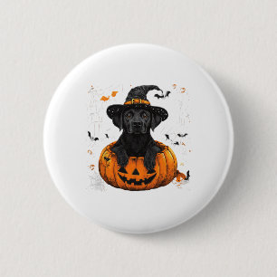 Black Lab Labrador Pumpkin Halloween Thanksgiving 6 Cm Round Badge