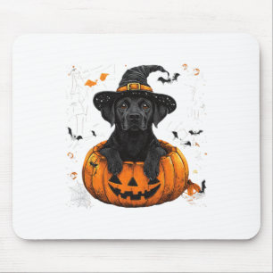 Black Lab Labrador Pumpkin Halloween Thanksgiving Mouse Mat