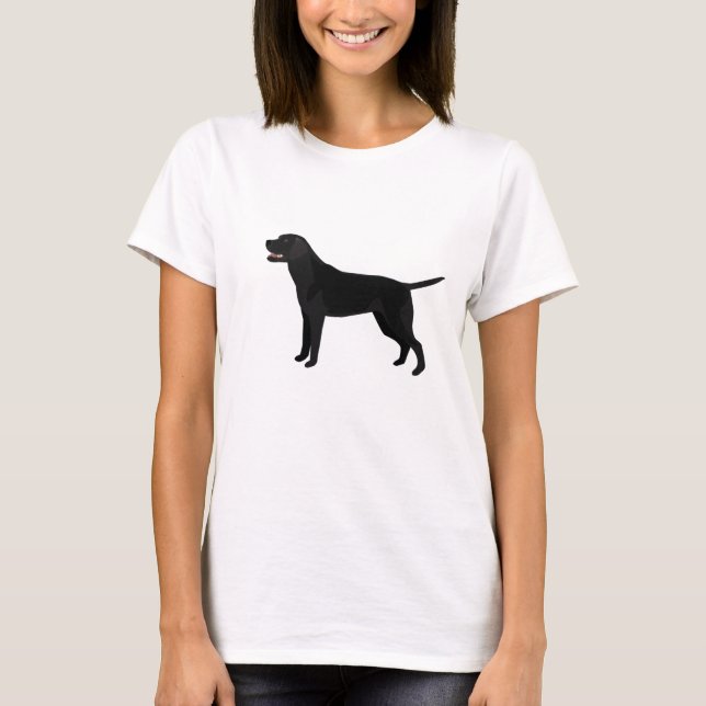 Black Lab - Labrador Retriever Breed Silhouette T-Shirt (Front)