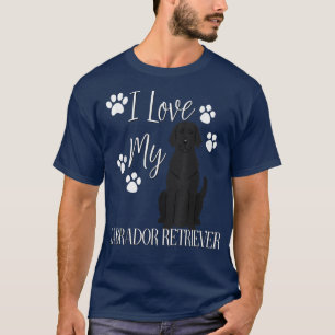 Black Lab Labrador Retriever Dog  I Love My Pet Cu T-Shirt