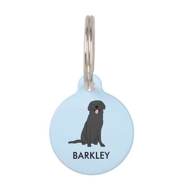 Black Lab Labrador Retriever Pet Tag (Front)